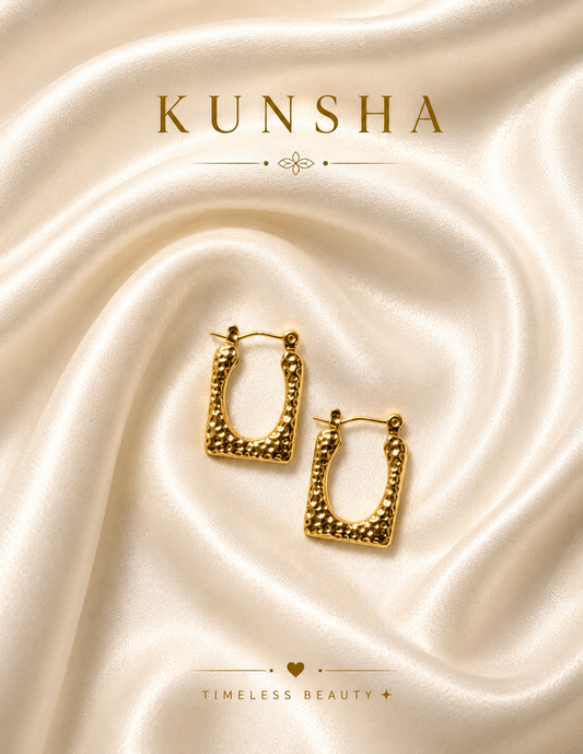 Ember Square Hoop Earrings for Women