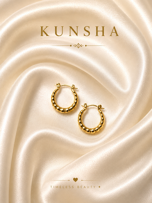 Ripple Wave Hoop Earrings for Women