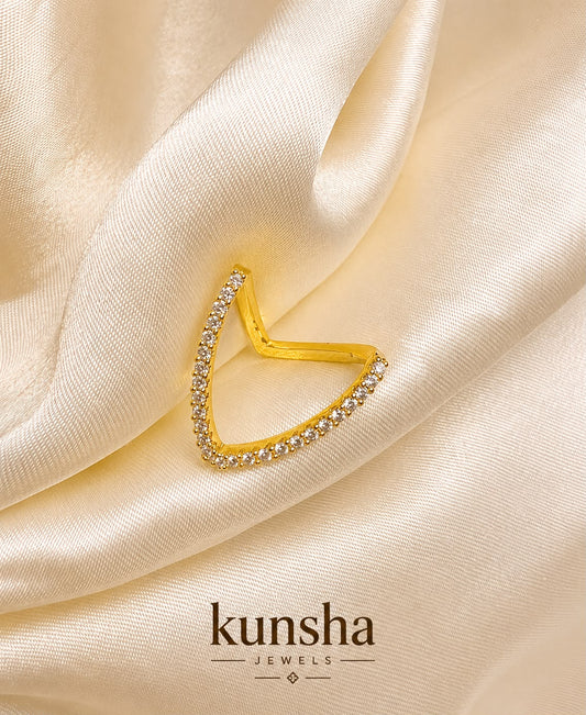 Diamond V Adjustable Ring for Women