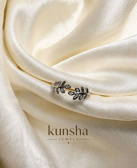 Gold Leaf Adjustable Ring for Women