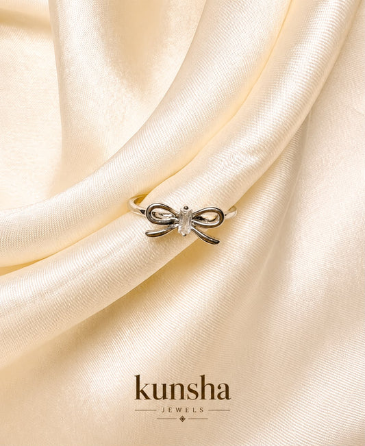 Gold Bow Adjustable Ring for Women