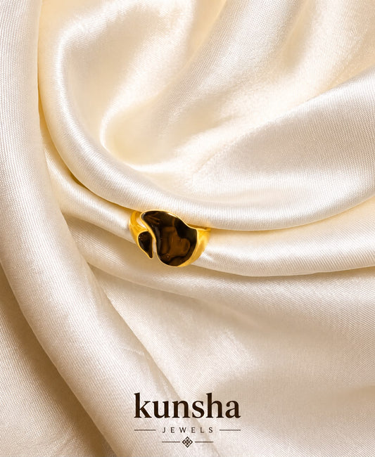 Elegant Gold Finish Adjustable Ring