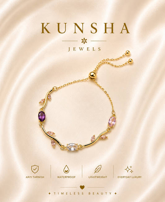 Soft Multi Color Tulip Charm Bracelet for Women