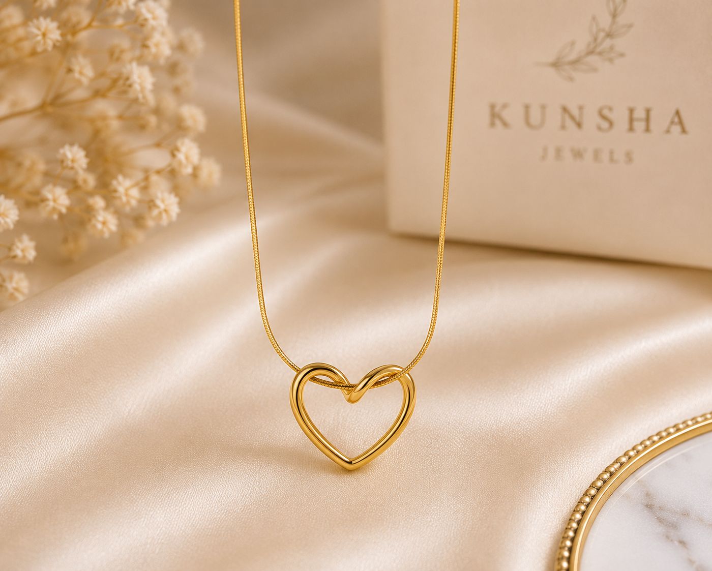 Infinity Open Heart Necklace for Women
