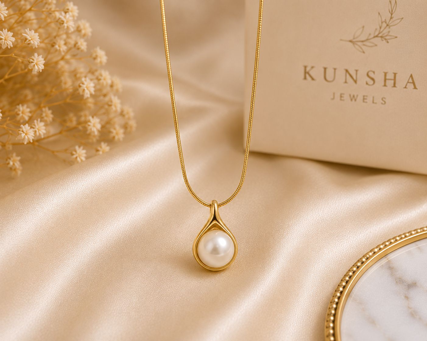 Pearl Dew Pendant Necklace for Women